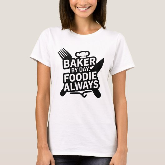ベイカーバイデイ、グルメ常時 Tシャツ (正面)