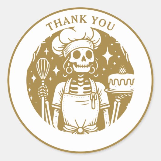 ベイカーパティシエ金ゴールド製品 ラウンドシール (正面)