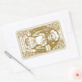 ベイカーパティシエ金ゴールド製品 長方形シール (封筒)