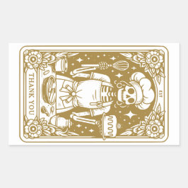 ベイカーパティシエ金ゴールド製品 長方形シール