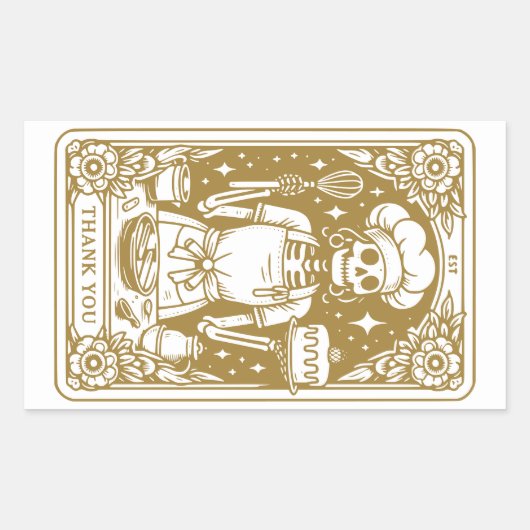 ベイカーパティシエ金ゴールド製品 長方形シール (正面)