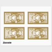 ベイカーパティシエ金ゴールド製品 長方形シール (シート)