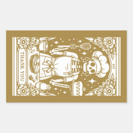 ベイカーパティシエ金ゴールド製品 長方形シール