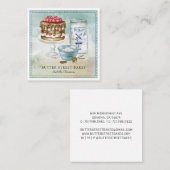 ベイカーパティシシェフウォーターカラースクエアビジネスカード スクエア名刺 (正面/裏面)