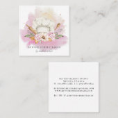 ベイカーパティシシェフウォーターカラーベーカリー スクエア名刺 (正面/裏面)