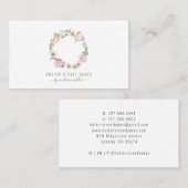 ベイカーパティシシェフウォーターカラーベーキングツールフローラ 名刺 (正面/裏面)