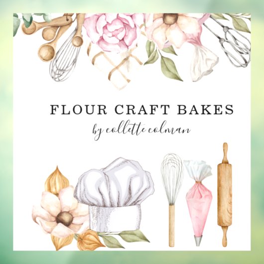 ベイカーパティシシェフウォーターカラーベーキングツール ウィンドウサイン (シート3)