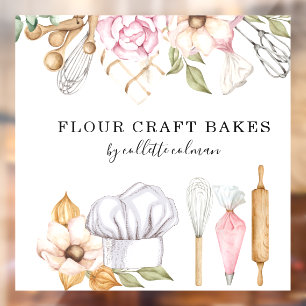 ベイカーパティシシェフウォーターカラーベーキングツール ウィンドウサイン