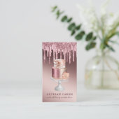 ベイカーパティシシェフバラ金ゴールドグリッタードリップケーキ 名刺 (スタンド正面)