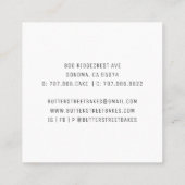 ベイカーパティシシェフ スクエア名刺 (裏面)