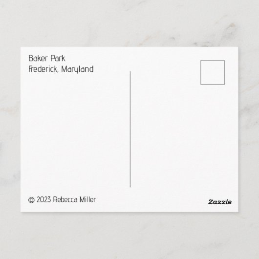 ベイカーパークタワーフレデリックメリーランド ポストカード (裏面)