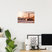 ベイカービーチからゴールデンゲートブリッジ ポスター (ホームオフィス)