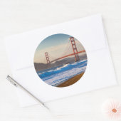 ベイカービーチからゴールデンゲートブリッジ ラウンドシール (封筒)