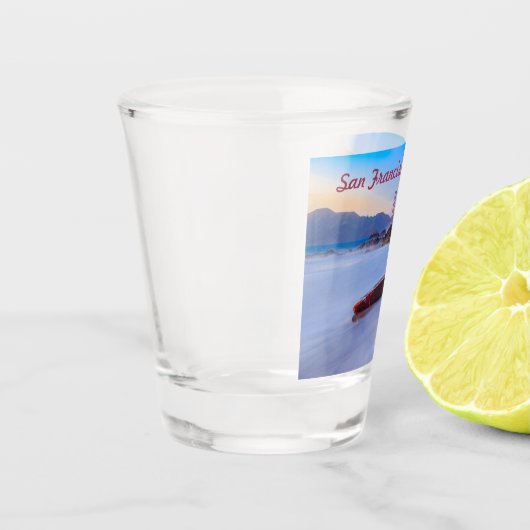ベイカービーチサンフランシスコのゴールデンゲートブリッジ ショットグラス (左)