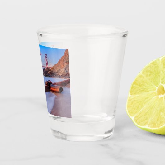 ベイカービーチサンフランシスコのゴールデンゲートブリッジ ショットグラス (右)