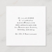 ベイカーフローラウォーターカラーミキサーベーカリー スクエア名刺 (裏面)