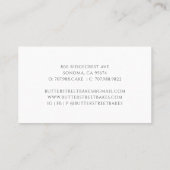 ベイカーブルーウォーターカラーパティシシェフ 名刺 (裏面)