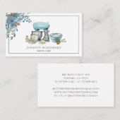 ベイカーブルーウォーターカラーパティシシェフ 名刺 (正面/裏面)