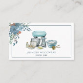 ベイカーブルーウォーターカラーパティシシェフ 名刺 (正面)