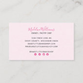 ベイカーベーカリーつや消しドリップスプルズピンク 名刺 (裏面)