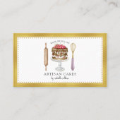 ベイカーベーカリーエレガントケーキベーキング器具 名刺 (正面)