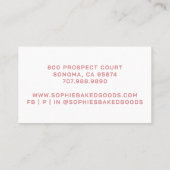 ベイカーベーカリーカップケーキロゴ 名刺 (裏面)