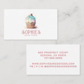 ベイカーベーカリーカップケーキロゴ 名刺 (正面/裏面)