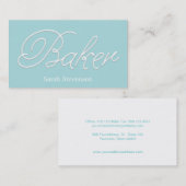 ベイカーベーカリーパティシシェフアイシングタイポグラフィ 名刺 (正面/裏面)