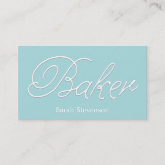 ベイカーベーカリーパティシシェフアイシングタイポグラフィ 名刺 (正面)