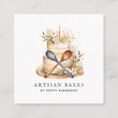 ベイカーベーカリーパティシシェフケーキ用品 スクエア名刺 (正面)