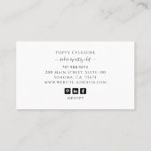 ベイカーベーカリーパティシシェフケータリングケエレガントーキ 名刺 (裏面)