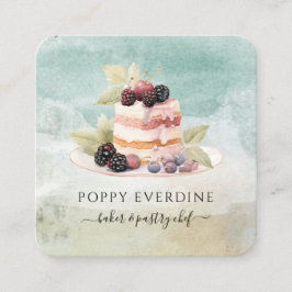 ベイカーベーカリーパティシシェフケータリングビジネス スクエア名刺