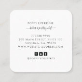 ベイカーベーカリーパティシシェフケータリング スクエア名刺 (裏面)