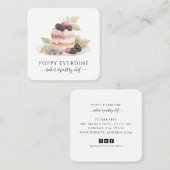 ベイカーベーカリーパティシシェフケータリング スクエア名刺 (正面/裏面)