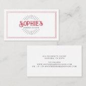 ベイカーベーカリーロゴデザートケータリング名刺 名刺 (正面/裏面)