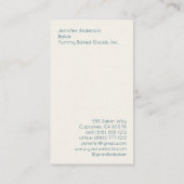 ベイカーベーカリー名刺 名刺 (裏面)