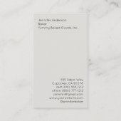 ベイカーベーカリー名刺 名刺 (裏面)