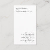 ベイカーベーカリー名刺 名刺 (裏面)