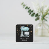 ベイカーベーキングウォーターカラーパティシシェフ スクエア名刺 (スタンド正面)