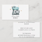 ベイカーベーキングウォーターカラーパティシシェフ 名刺 (正面/裏面)