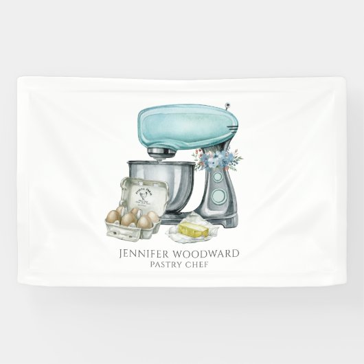 ベイカーベーキングウォーターカラーパティシシェフ 横断幕 (横)