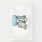 ベイカーベーキングウォーターカラーパティシシェフ 横断幕 (縦)