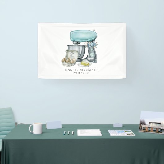 ベイカーベーキングウォーターカラーパティシシェフ 横断幕 (トレードショー)