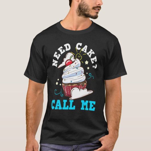 ベイカーベーキングケーキカップケーキ Tシャツ (正面)