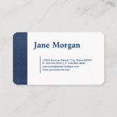 ベイカーレースモノグラムブルーパターン 名刺 (裏面)