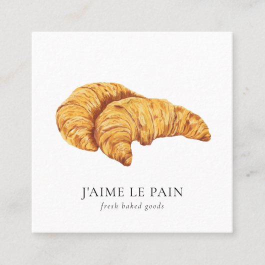 ベイカー/ブランジェリービジネスカード スクエア名刺 (正面)