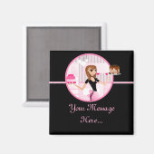 ベイカー/ベーカリー/ペストリーシェフフリグマグネットデザイン6 マグネット (正面/裏面)