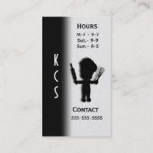 ベイカー/ベーキングホワイトビジネスカード 名刺 (裏面)