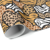 ベイガーリーゲよくはしゃぐアニマルプリントハート ラッピングペーパー (ロールコーナー)