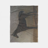 ベイギャルドホース(Albrecht Adam著) フリースブランケット (正面)